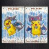 Set di 2 Business Card Pikachu Poncho Mega Charizard X