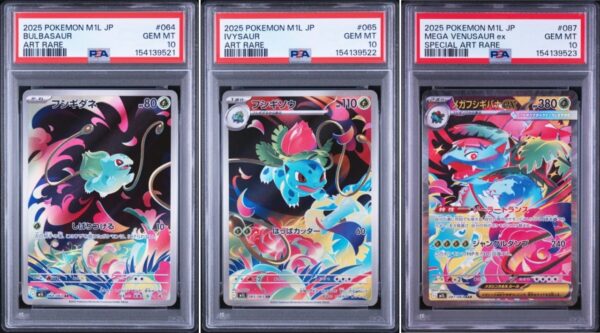 Trio Bulbasaur AR, Ivysaur AR e Mega Venusaur SAR Mega Brave