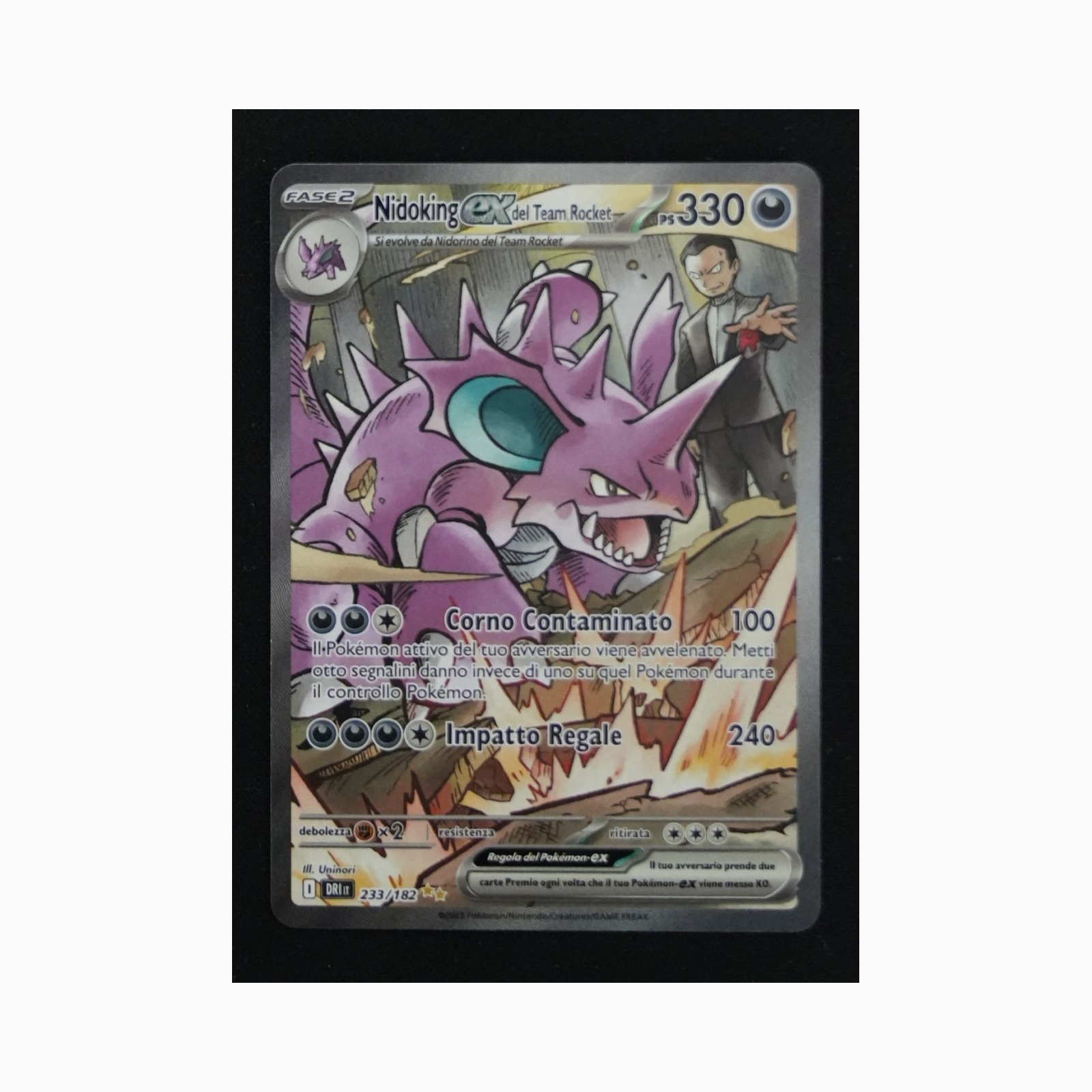 Nidoking ex del Team Rocket DRI 233 Pokemon Destined Rivals