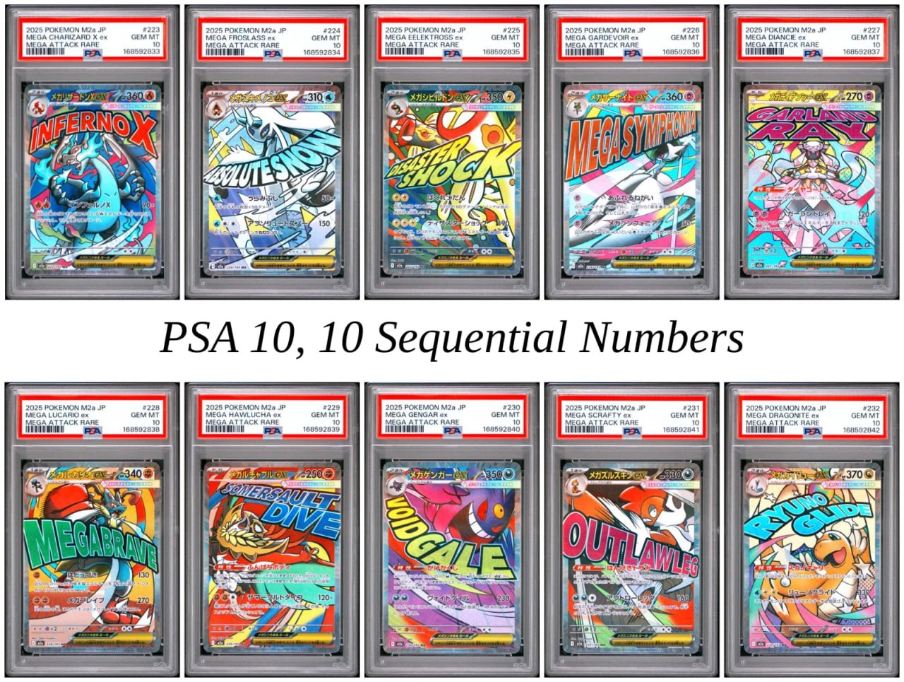 Set Completo 10 Mega Attack Mega Dream SEQUENZIALE