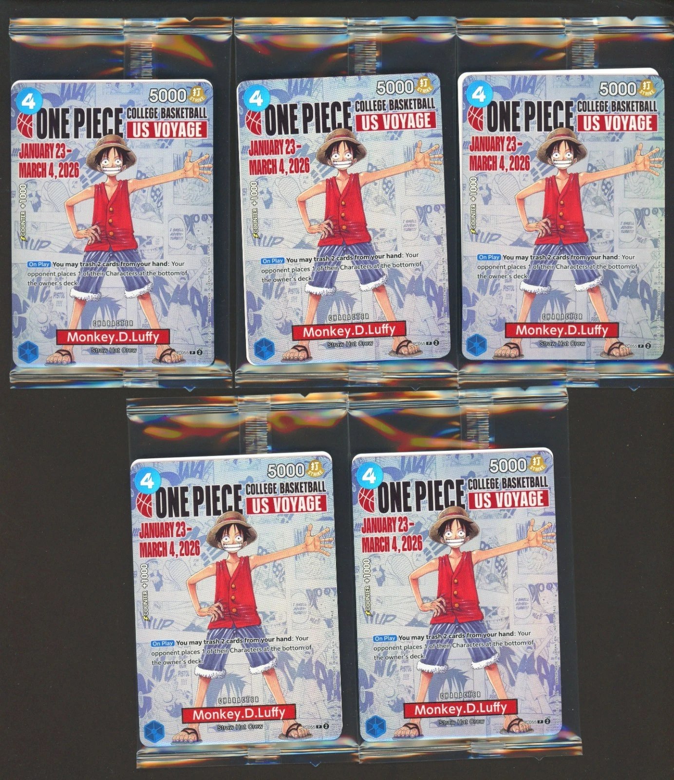 Monkey D Luffy (P-055) Promo College Basketball US Voyage